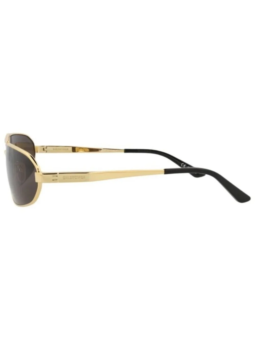 New Balenciaga Mens Shield/Wrap Gold Gold Grey Fashion Designer Sunglasses